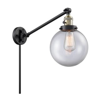 A thumbnail of the Innovations Lighting 237-8 Beacon Black / Antique Brass / Clear