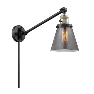 A thumbnail of the Innovations Lighting 237 Small Cone Black / Antique Brass / Smoked