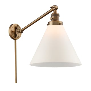A thumbnail of the Innovations Lighting 237 X-Large Cone Brushed Brass / Matte White Cased