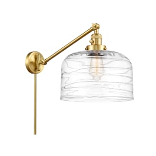 A thumbnail of the Innovations Lighting 237-13-12-L Bell Sconce Satin Gold / Clear Deco Swirl
