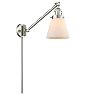 A thumbnail of the Innovations Lighting 237 Small Cone Satin Brushed Nickel / Matte White Cased