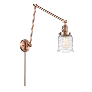 A thumbnail of the Innovations Lighting 238-30-8 Bell Sconce Antique Copper / Deco Swirl