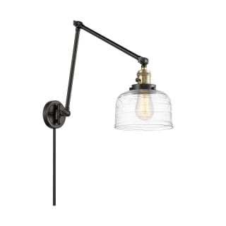 A thumbnail of the Innovations Lighting 238-30-8 Bell Sconce Black Antique Brass / Clear Deco Swirl