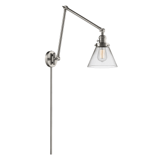 A thumbnail of the Innovations Lighting 238 Large Cone Satin Brushed Nickel / Clear