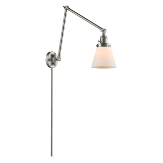 A thumbnail of the Innovations Lighting 238 Small Cone Satin Brushed Nickel / Matte White Cased