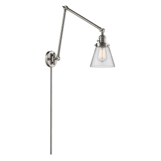 A thumbnail of the Innovations Lighting 238 Small Cone Satin Brushed Nickel / Clear