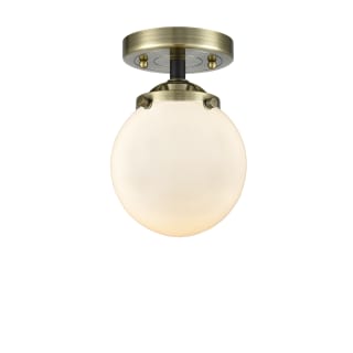 A thumbnail of the Innovations Lighting 284-1C-6 Beacon Black Antique Brass / Gloss White