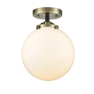 A thumbnail of the Innovations Lighting 284-1C-8 Beacon Black Antique Brass / Gloss White