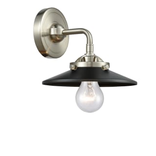 A thumbnail of the Innovations Lighting 284-1W Railroad Brushed Satin Nickel / Matte Black