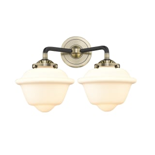 A thumbnail of the Innovations Lighting 284-2W Small Oxford Black Antique Brass / Matte White Cased