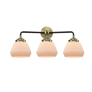 A thumbnail of the Innovations Lighting 284-3W Fulton Black Antique Brass / Matte White Cased