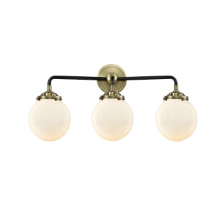 A thumbnail of the Innovations Lighting 284-3W-6 Beacon Black Antique Brass / Gloss White