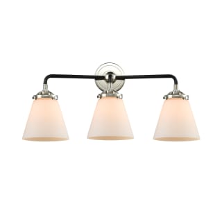 A thumbnail of the Innovations Lighting 284-3W Small Cone Black Polished Nickel / Matte White Cased