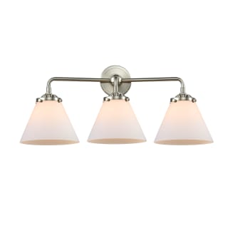 A thumbnail of the Innovations Lighting 284-3W Large Cone Brushed Satin Nickel / Matte White Cased