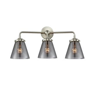 A thumbnail of the Innovations Lighting 284-3W Small Cone Brushed Satin Nickel / Smoked