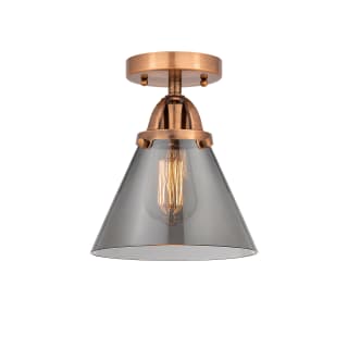 A thumbnail of the Innovations Lighting 288-1C-10-8 Cone Semi-Flush Antique Copper / Plated Smoke