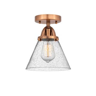 A thumbnail of the Innovations Lighting 288-1C-10-8 Cone Semi-Flush Antique Copper / Seedy