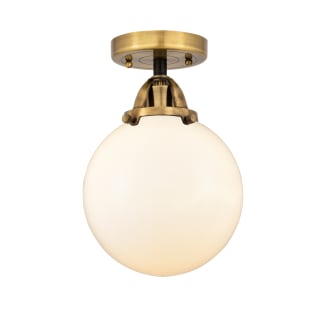 A thumbnail of the Innovations Lighting 288-1C-12-8 Beacon Semi-Flush Black Antique Brass / Matte White