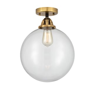 A thumbnail of the Innovations Lighting 288-1C-15-12 Beacon Semi-Flush Black Antique Brass / Clear