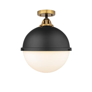 A thumbnail of the Innovations Lighting 288-1C-16-13 Hampden Semi-Flush Black Antique Brass / Matte White