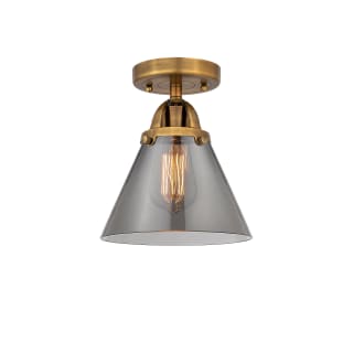 A thumbnail of the Innovations Lighting 288-1C-10-8 Cone Semi-Flush Brushed Brass / Plated Smoke