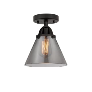 A thumbnail of the Innovations Lighting 288-1C-10-8 Cone Semi-Flush Matte Black / Plated Smoke