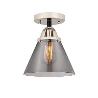 A thumbnail of the Innovations Lighting 288-1C-10-8 Cone Semi-Flush Black Polished Nickel / Plated Smoke