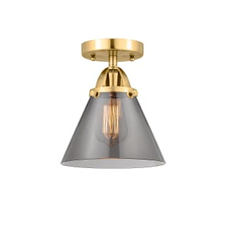 A thumbnail of the Innovations Lighting 288-1C-10-8 Cone Semi-Flush Satin Gold / Plated Smoke