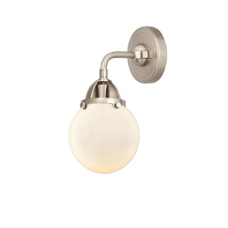 A thumbnail of the Innovations Lighting 288-1W-10-6 Beacon Sconce Brushed Satin Nickel / Matte White