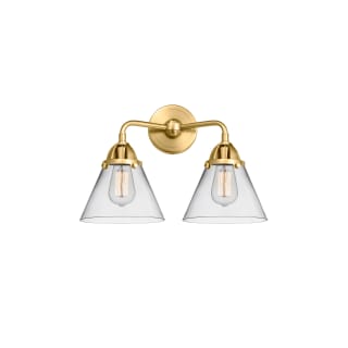 A thumbnail of the Innovations Lighting 288-2W-12-16 Cone Vanity Satin Gold / Clear