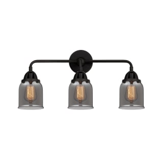 A thumbnail of the Innovations Lighting 288-3W-10-23 Bell Vanity Matte Black / Plated Smoke