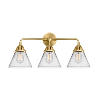 A thumbnail of the Innovations Lighting 288-3W-10-26 Cone Vanity Satin Gold / Clear