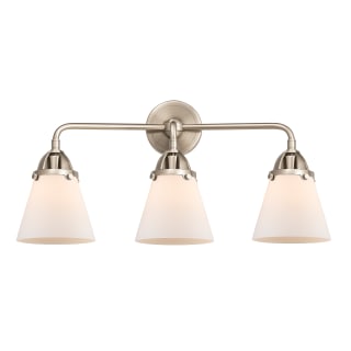 A thumbnail of the Innovations Lighting 288-3W-10-24 Cone Vanity Brushed Satin Nickel / Matte White