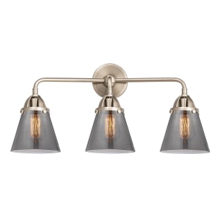 A thumbnail of the Innovations Lighting 288-3W-10-24 Cone Vanity Brushed Satin Nickel / Plated Smoke