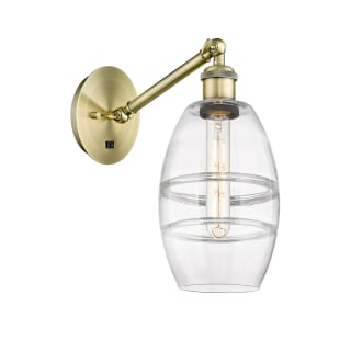 A thumbnail of the Innovations Lighting 317-1W-8-6 Vaz Sconce Antique Brass / Clear