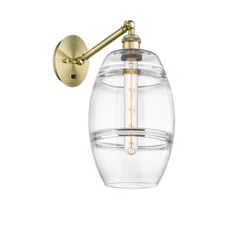 A thumbnail of the Innovations Lighting 317-1W-10-8 Vaz Sconce Antique Brass / Clear