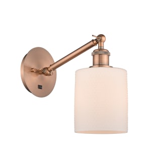 A thumbnail of the Innovations Lighting 317-1W-13-6 Cobbleskill Sconce Antique Copper / Matte White