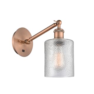 A thumbnail of the Innovations Lighting 317-1W-13-5 Cobbleskill Sconce Antique Copper / Clear