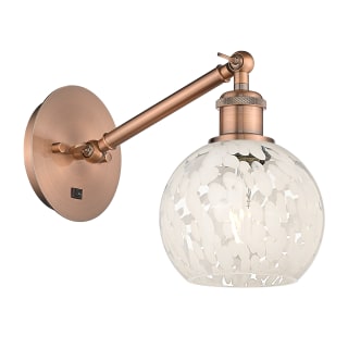 A thumbnail of the Innovations Lighting 317-1W-8-6 White Mouchette Sconce Antique Copper