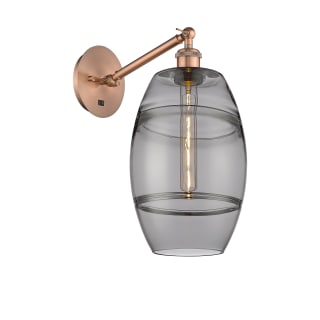 A thumbnail of the Innovations Lighting 317-1W-10-8 Vaz Sconce Antique Copper / Smoked