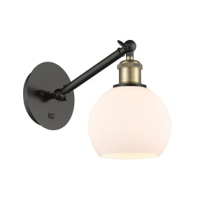 A thumbnail of the Innovations Lighting 317-1W-12-6 Athens Sconce Black Antique Brass / Matte White