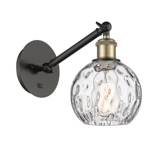 A thumbnail of the Innovations Lighting 317-1W-12-6 Athens Sconce Black Antique Brass / Clear Water Glass