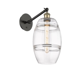 A thumbnail of the Innovations Lighting 317-1W-10-8 Vaz Sconce Black Antique Brass / Clear