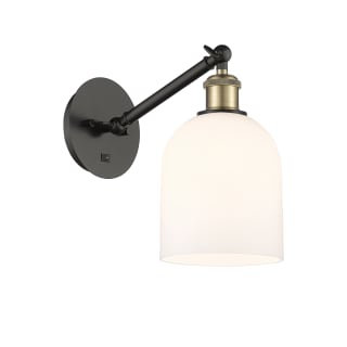 A thumbnail of the Innovations Lighting 317-1W-10-6 Bella Sconce Black Antique Brass / Gloss White