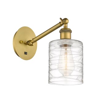 A thumbnail of the Innovations Lighting 317-1W-13-5 Cobbleskill Sconce Brushed Brass / Deco Swirl