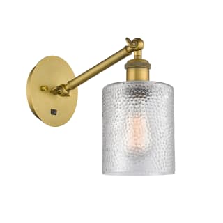 A thumbnail of the Innovations Lighting 317-1W-13-5 Cobbleskill Sconce Brushed Brass / Clear