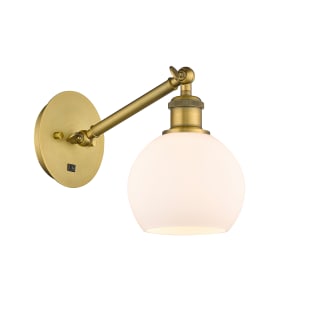 A thumbnail of the Innovations Lighting 317-1W-12-6 Athens Sconce Brushed Brass / Matte White