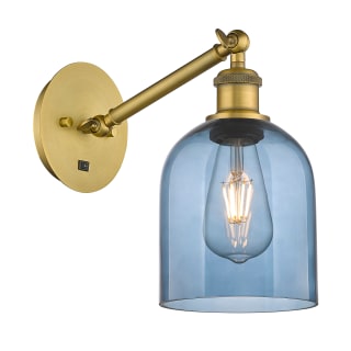 A thumbnail of the Innovations Lighting 317-1W-10-6 Bella Sconce Brushed Brass / Princess Blue