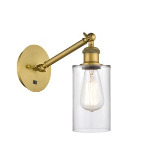 A thumbnail of the Innovations Lighting 317-1W-13-5 Clymer Sconce Brushed Brass / Clear