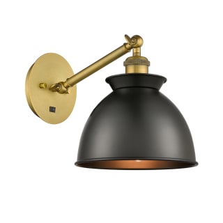 A thumbnail of the Innovations Lighting 317-1W-12-8 Adirondack Sconce Brushed Brass / Matte Black